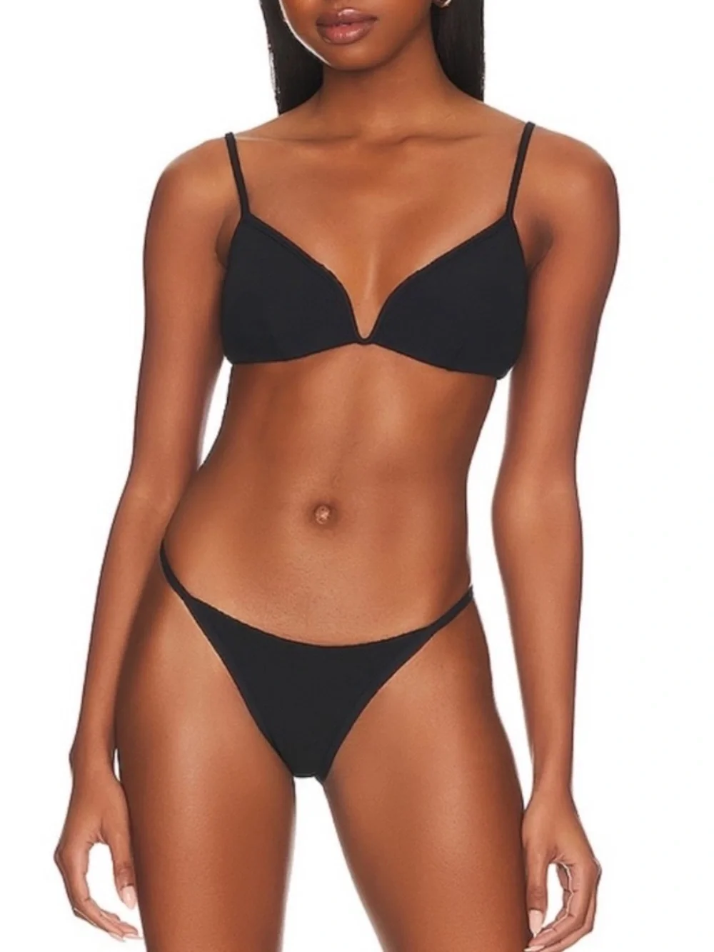 LSPACE Jay Bikini Bottom Bitsy Size L Reversable Ribbed Revolve Vacation Beach